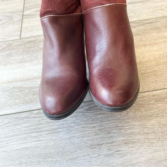 Vintage Alaskan Fleece Lining Suede Smooth Leather Heeled Boots Made in Canada - Picture 5 of 14